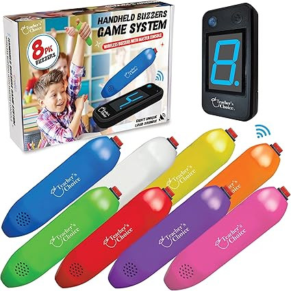 Teacher's Choice 8 Player Wireless Handheld Game Buzzer System - Displays First Buzz-in - Great f... | Amazon (US)