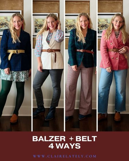 Belt and a blazer - a perfect match. For work or weekend, the combinations are endless. See the full roundup and all these outfit details over on CLAIRELATELY.com 

#LTKstyletip #LTKworkwear #LTKshoecrush