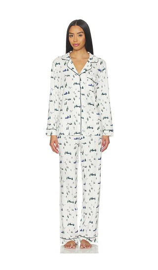 eberjey Gisele Printed Long Pj Set in Ivory. - size L | Revolve Clothing (Global)