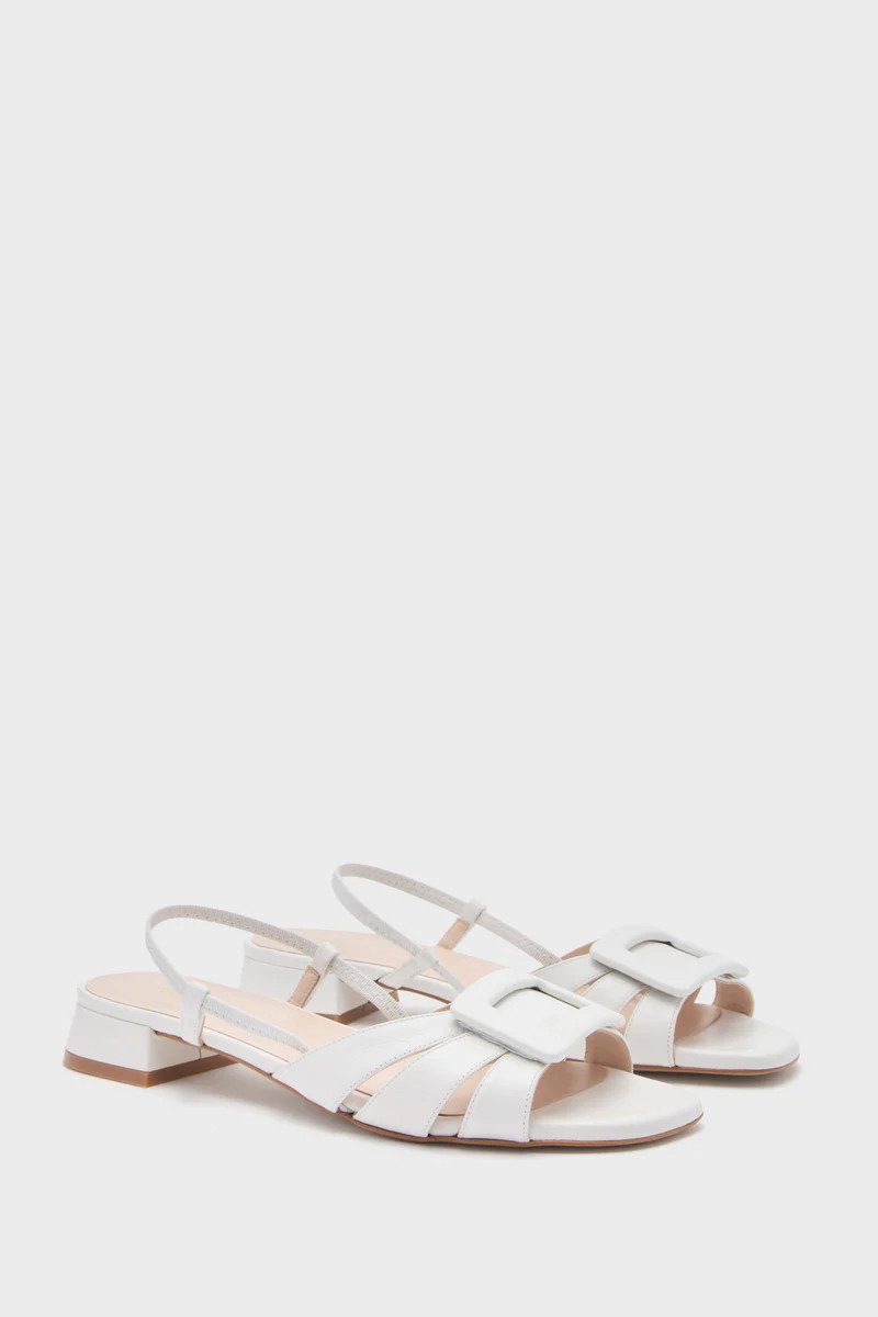 White Leather Edie Sandals | Tuckernuck (US)