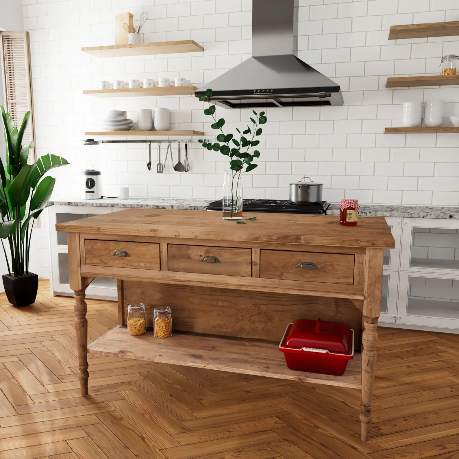 Paige Farmhouse Kitchen Island - Etsy | Etsy (Global)