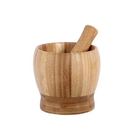JoyMoreHome Wood Mortar and Pestle Bowl Garlic Mortar Pepper Press Mincer Grinder Chopper Crusher Mixed Kitchen Tool | Walmart (US)
