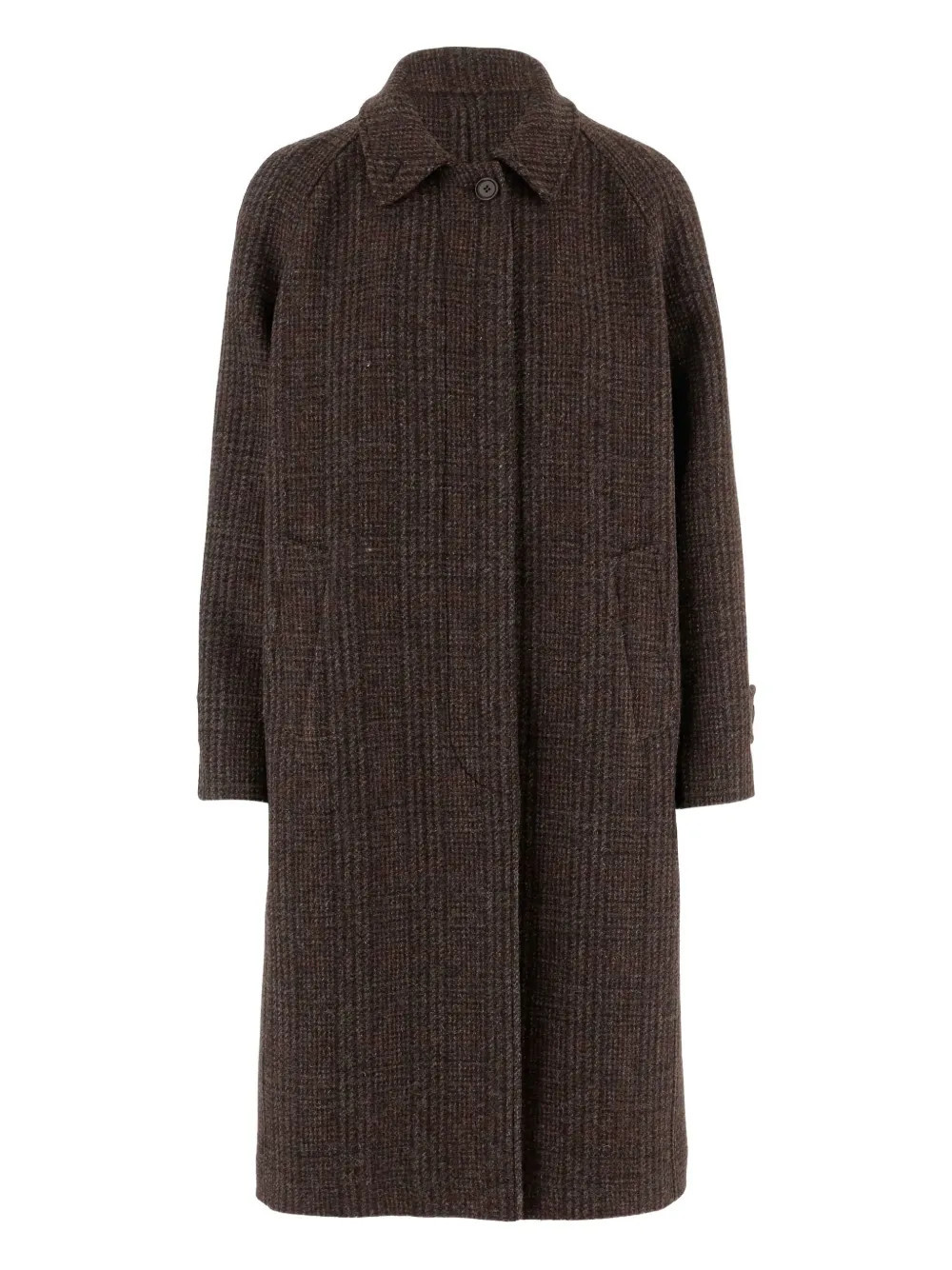 ASPESI checked wool coat - Brown | Farfetch Global