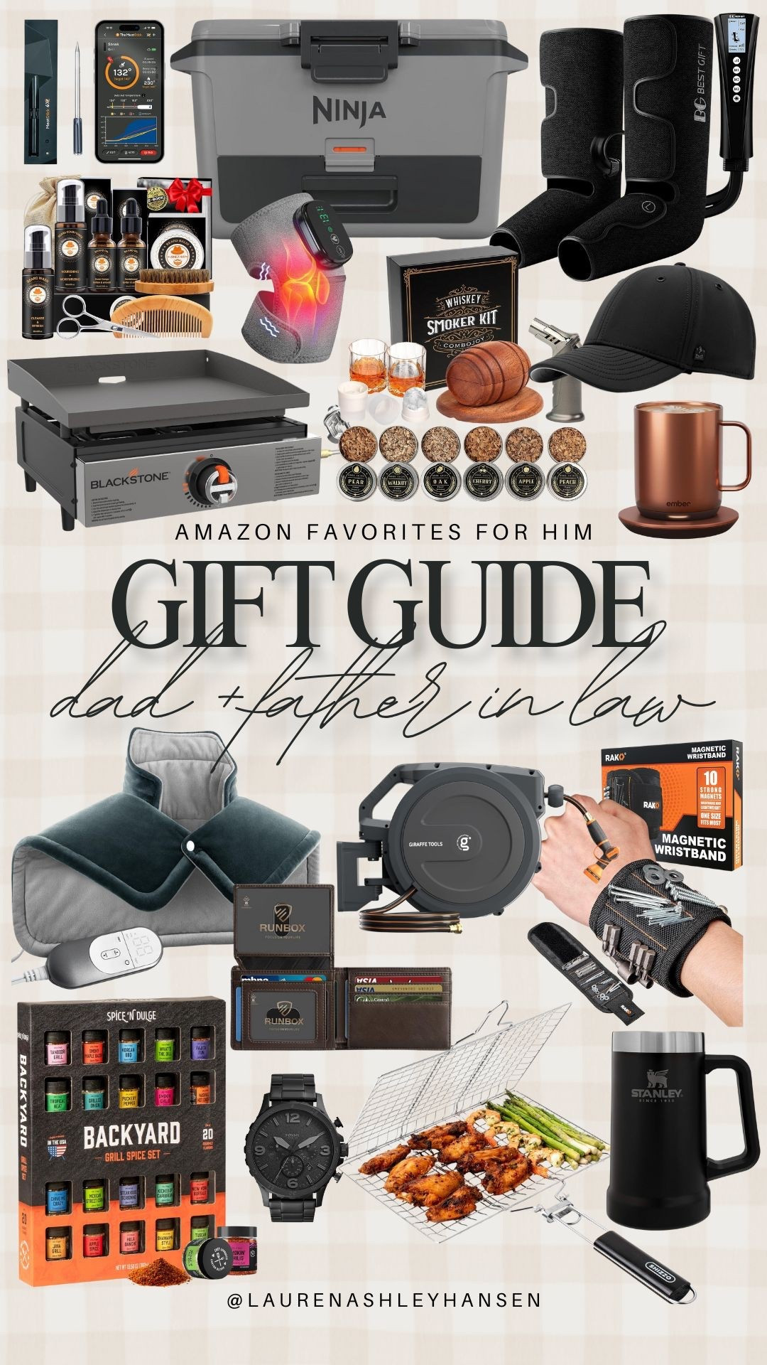 A curated gift guide for the dads and father in laws! All from Amazon for easy shopping and shipping. Everything from grilling and cooking to home repair, self care, mixed drinks, and more! 

#LTKGiftGuide #LTKMens