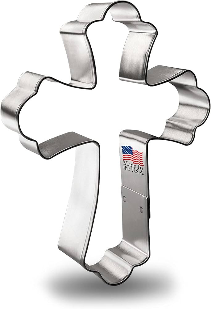 Foose Brand Fancy Cross Cookie Cutter 5 in, Tin Plate Steel, USA Made | Amazon (US)