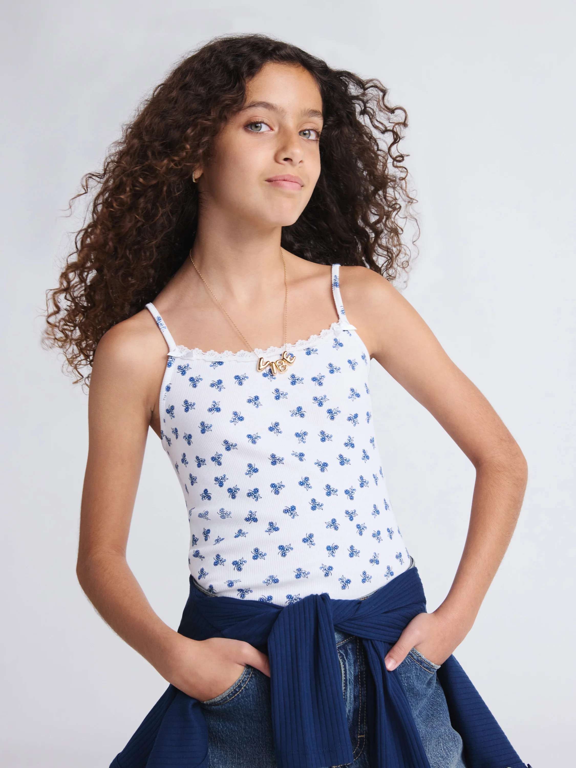 Weekend Academy Girls Knit Cami Tank Top, Sizes 4-18 - Walmart.com | Walmart (US)
