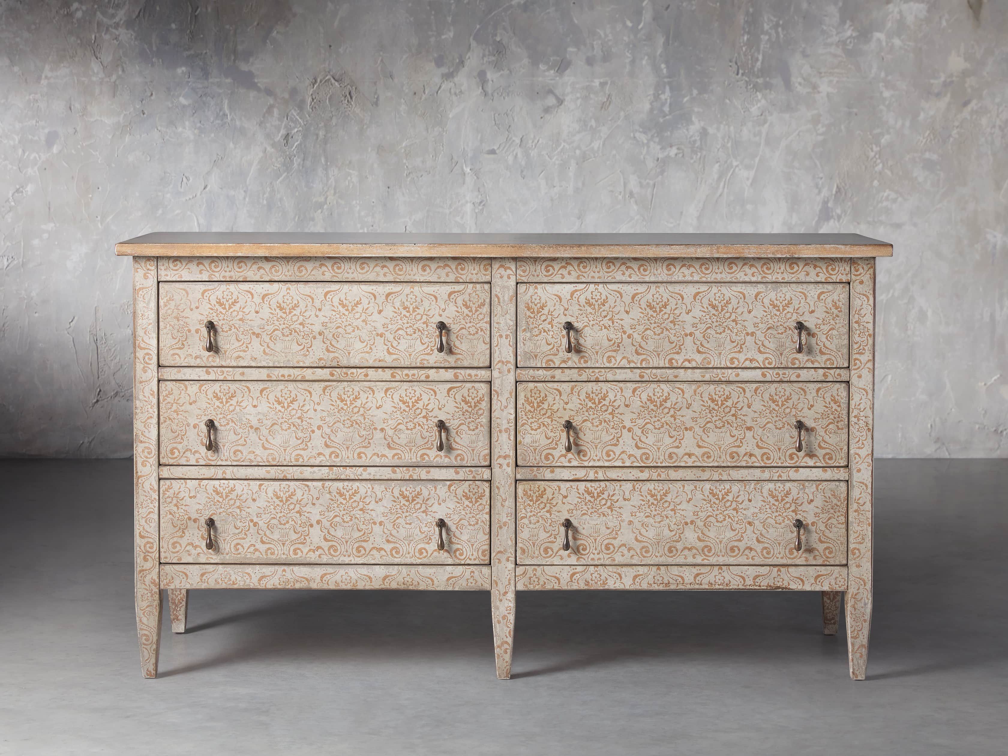 Amalfi Six Drawer Dresser in Terracotta | Arhaus