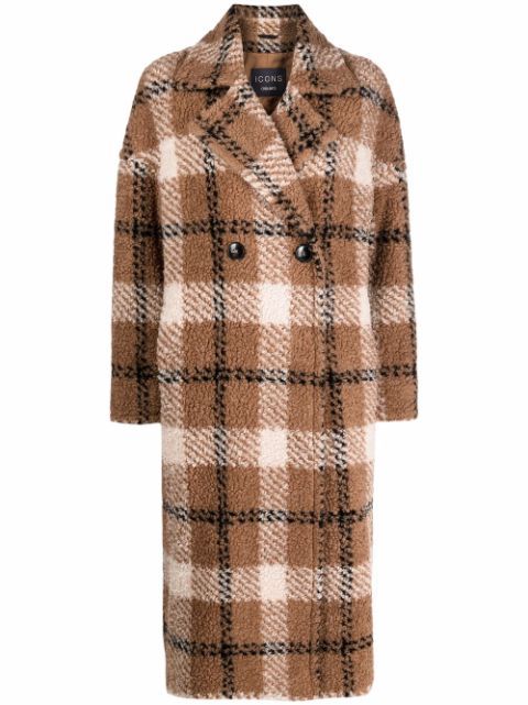 double-breasted checked coat | Farfetch (US)