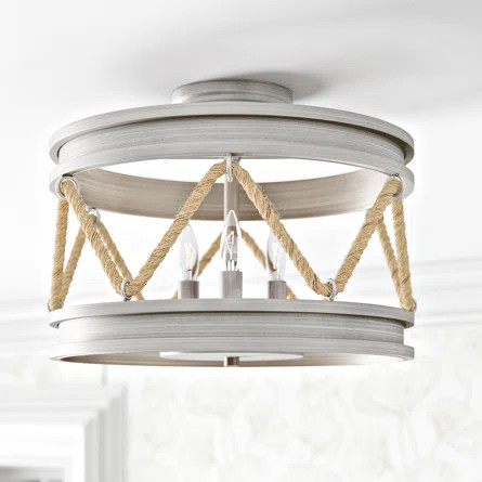 Birch Lane™ Vandervoort 3 -Light 14.75" Semi Flush Mount | Birch Lane | Wayfair North America