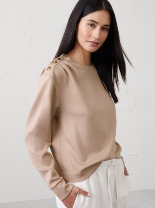 Knit Button-Shoulder Top | Banana Republic Factory