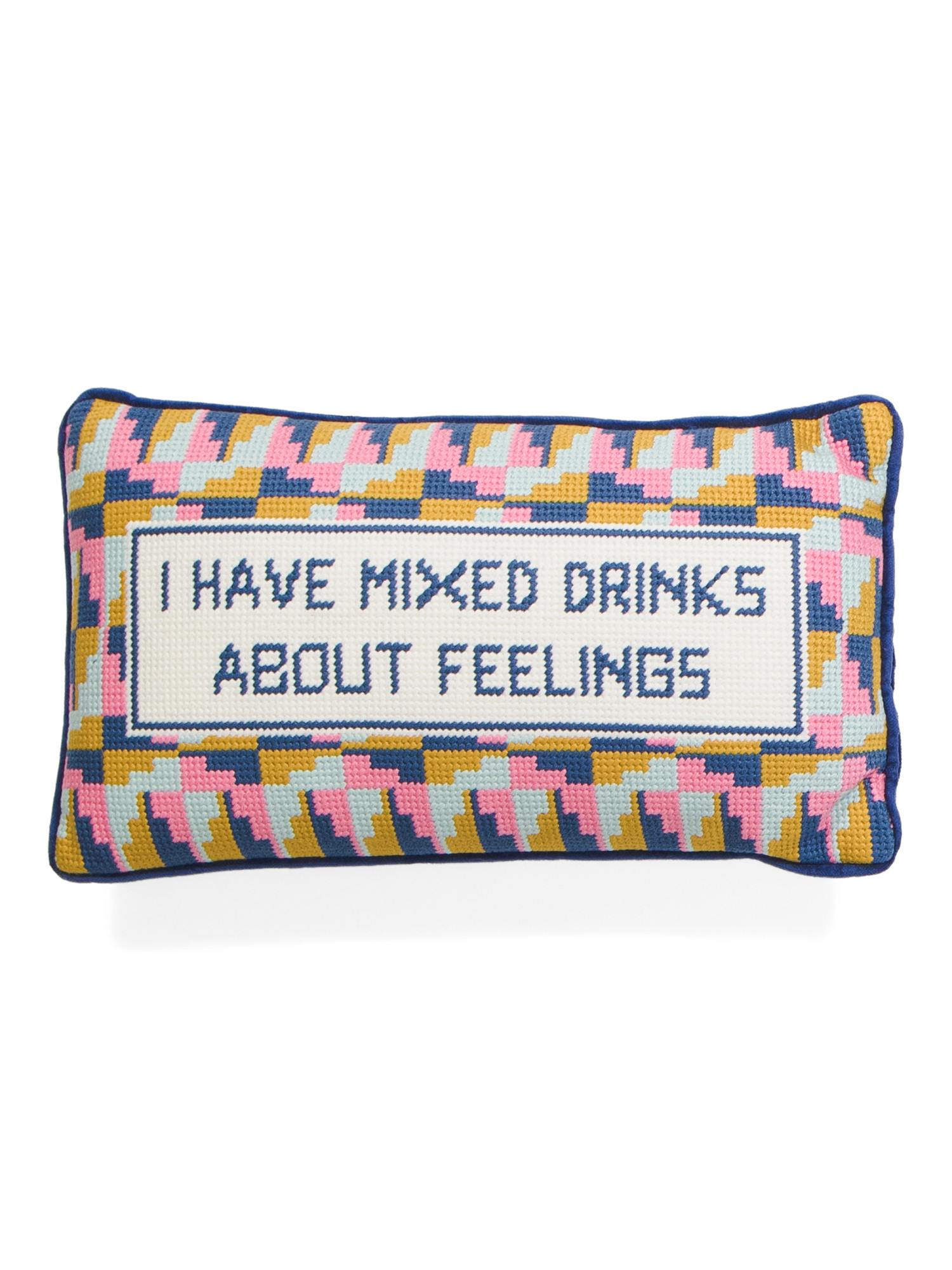 8x14 Mixed Drinks Needlepoint Pillow | TJ Maxx