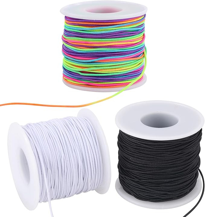 Stretchy String for Bracelets, 3 Rolls 1 mm 495 Feet Sturdy Elastic String Cord for Jewelry Makin... | Amazon (US)
