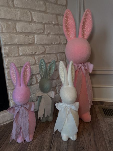 Upgrading the flocked bunnies with pearls and ribbon! 

Flocked bunny, Easter bunny, pastel flocked bunny, pearl decor, pearl craft, pretty ribbon, pastel ribbon



#LTKSeasonal #LTKfindsunder50 #LTKhome