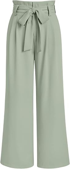 LILLUSORY Wide Leg Dress Pants Women's Paperbag High Waisted Business Casual Trousers with Remova... | Amazon (US)