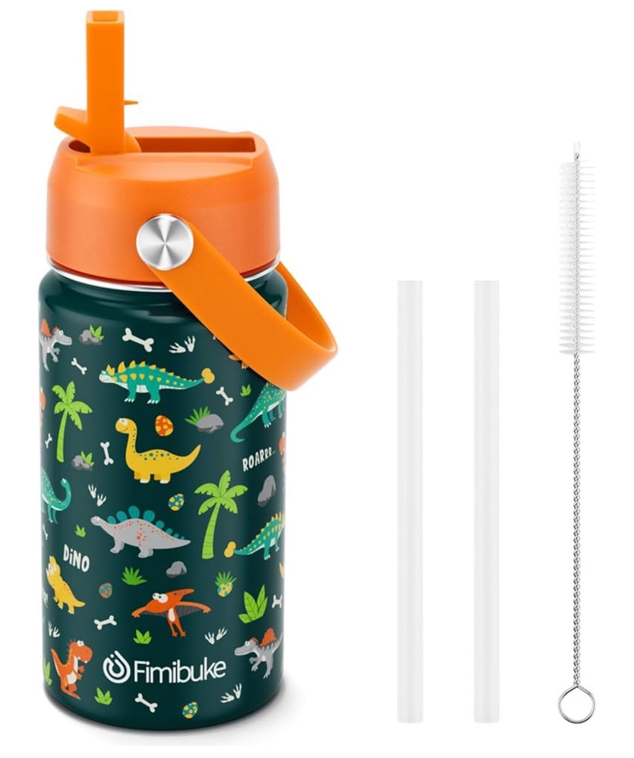 Fimibuke Kids Insulated Water Bottle 14oz 18/8 Stainless Steel Green Dinosaur
BPA FREE Travel Tumbler Double Wall Vacuum Leak Proof Kids Cup with Straw Metal Bottles for School Boys Girls 1 Pack

#LTKKids