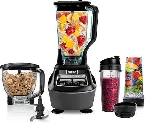 Ninja Kitchen System | All-in-One Food Processor & Blender for Smoothies | Includes Pitcher, (2) ... | Amazon (US)