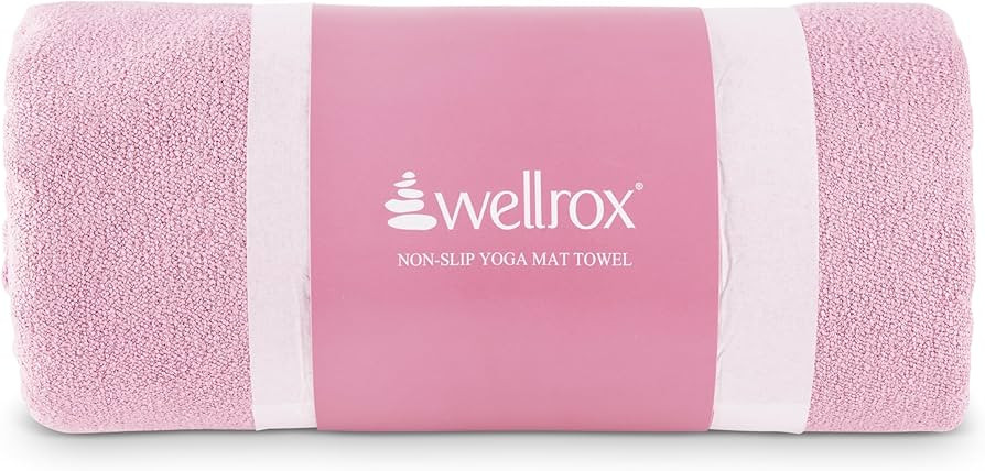 Wellrox Microfiber Yoga Mat Towel with Grip – Ultra Absorbent, Super Soft, and Quick Dry Hot Yo... | Amazon (US)