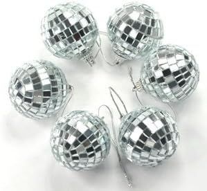 Cosmos 6 pcs 1.8 Inch Disco Ball Mirror Party Christmas Xmas Tree Ornament Decoration with Cosmos... | Amazon (US)