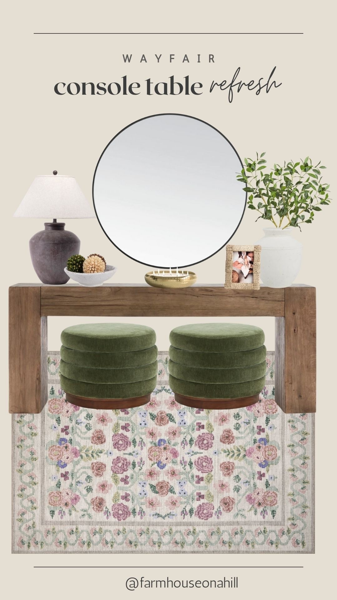 Wayfair console table refresh 

Spring home decor 

#LTKHome #LTKSeasonal