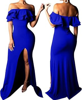 Royal Blue Elegant Maxi Dress  | Amazon (US)