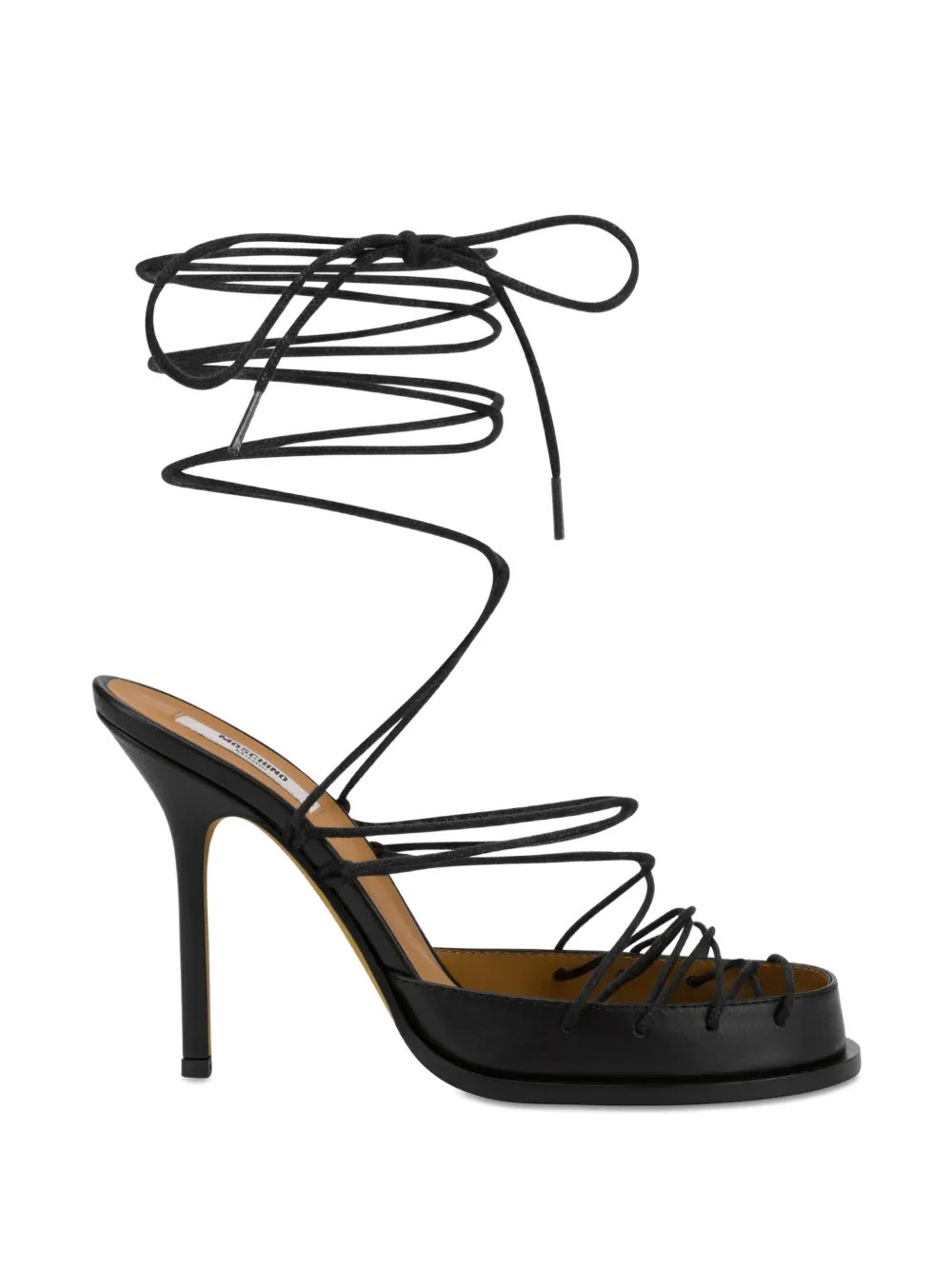 Moschino lace-up Sandals | Black | FARFETCH | Farfetch Global