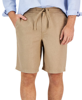 Men's 100% Linen Drawstring Shorts | Macy's