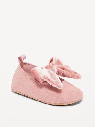 Faux-Suede Bow-Tie Ballet Flat Shoes for Baby | Old Navy (US)