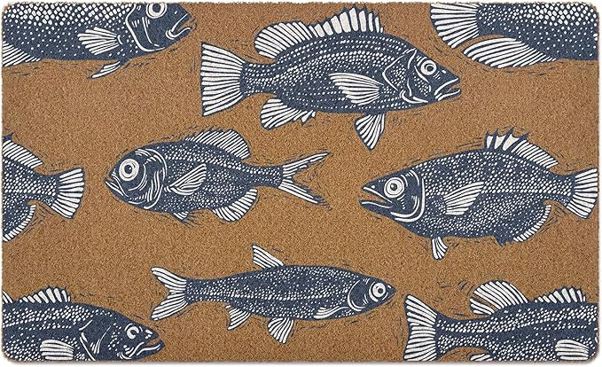 Fish Rug, Fish Sardine Door Mat, Framhouse Lake House Welcome Front Door Mat Indoor Outdoor Entra... | Amazon (US)