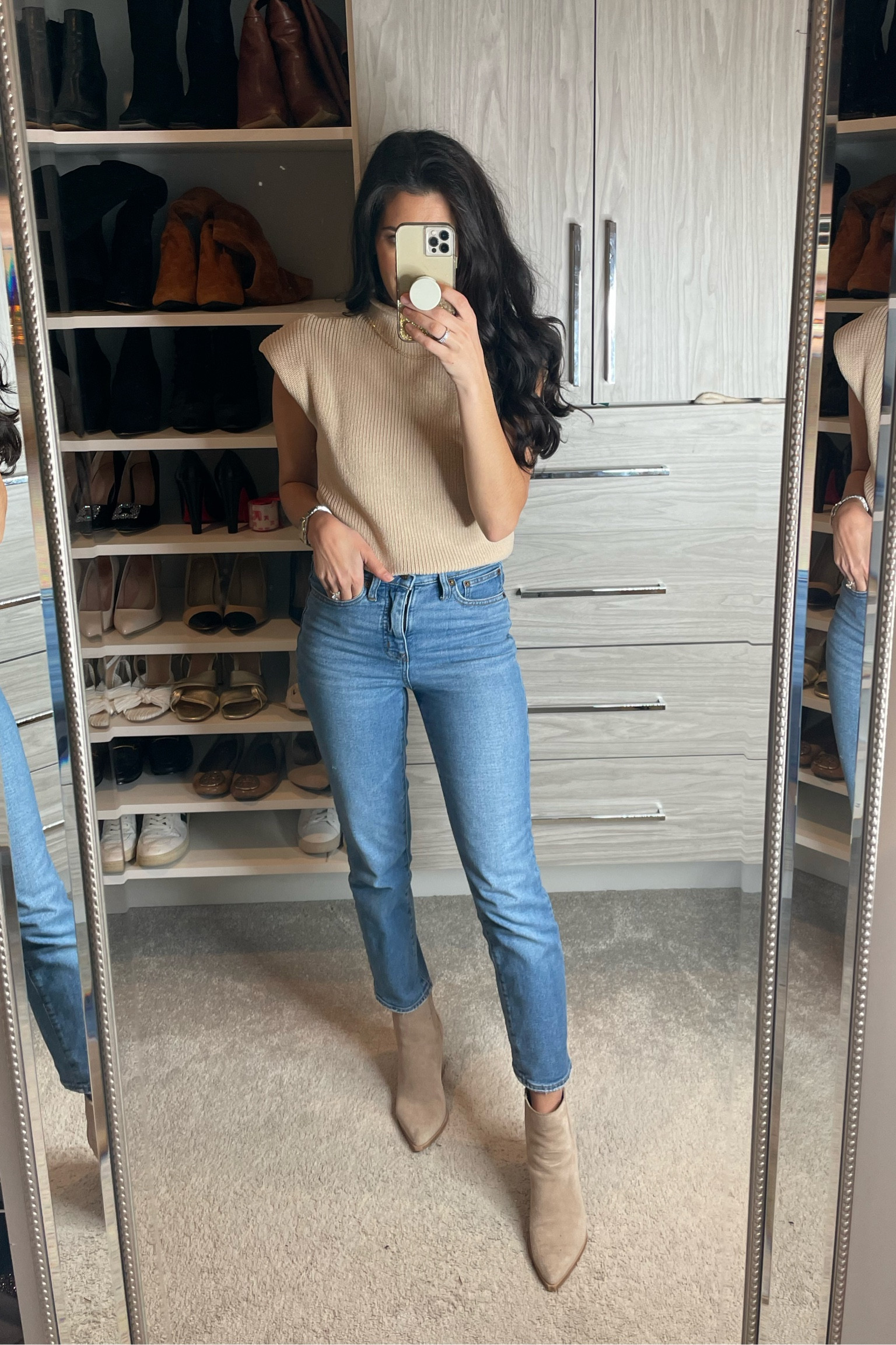 Casual outfit / petite friendly jeans / amazon sweater / ankle boots 

#LTKworkwear #LTKunder100 #LTKunder50