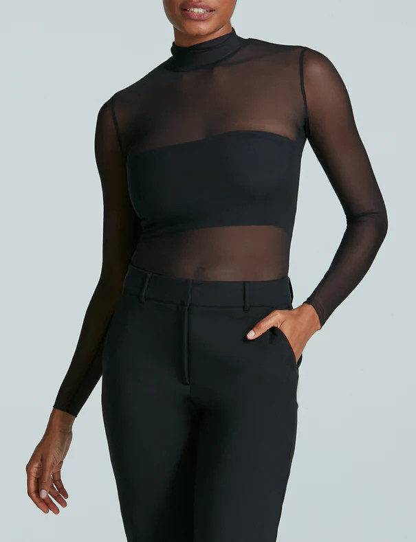 Chic Mesh Long Sleeve Turtleneck | Commando®