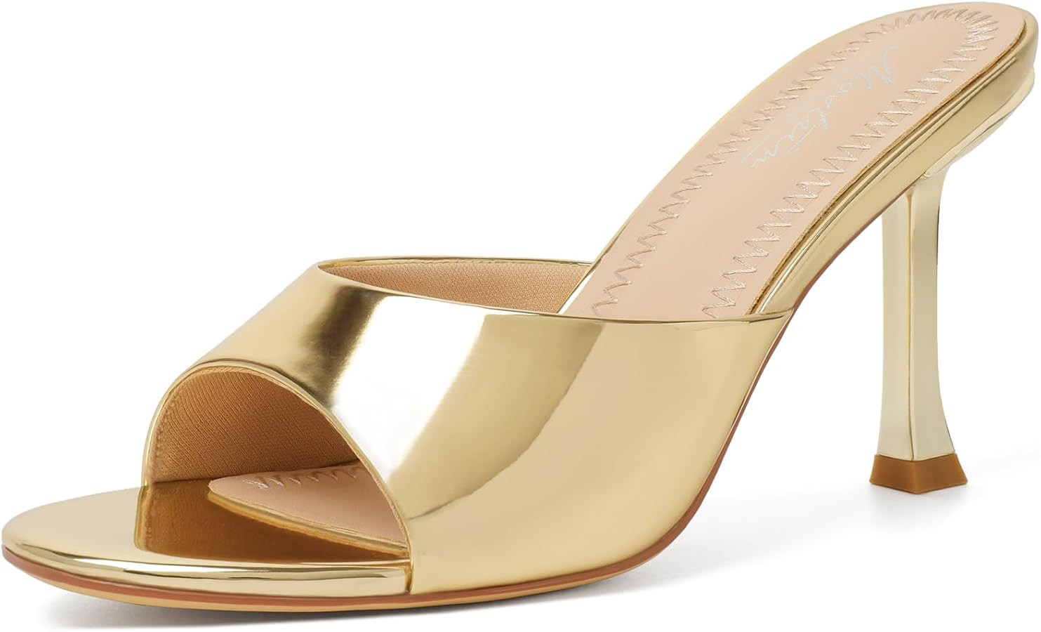 Mostrin Kitten Heels for Women Round Toe Heels With Bow Vintage Mules Sexy Slip on Stiletto Backl... | Amazon (US)