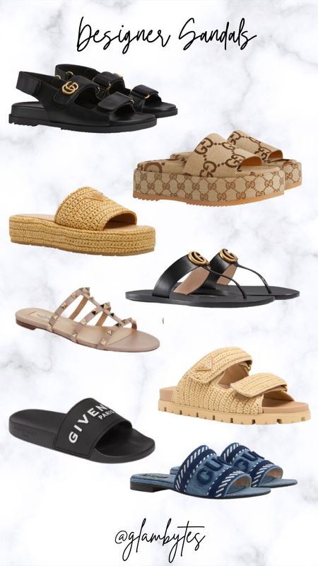 Designer sandals, slides, Gucci, givenchy, Prada 

#LTKshoecrush