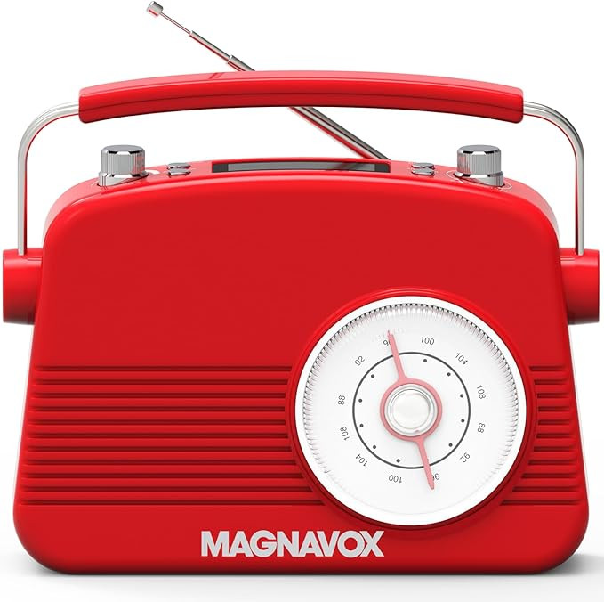 Magnavox Retro Dual Alarm Clock FM Radio - Bluetooth Wireless Technology, LCD Display, Snooze & S... | Amazon (US)