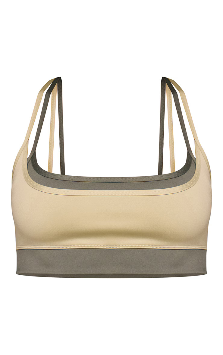 Sage Ultimate Contrast Sports Bralet  | Activewear | PrettyLittleThing UK