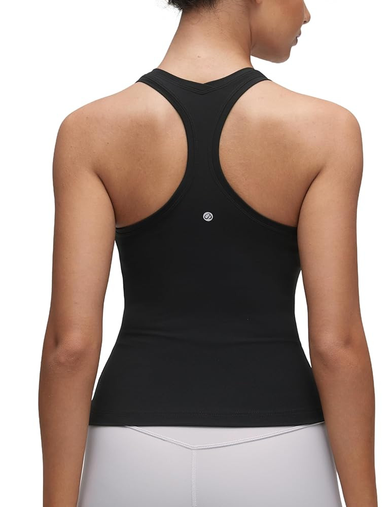 CRZ YOGA Butterluxe Racerback Workout Tank Tops for Women Tight Sleeveless Camisole Gym Athletic ... | Amazon (US)