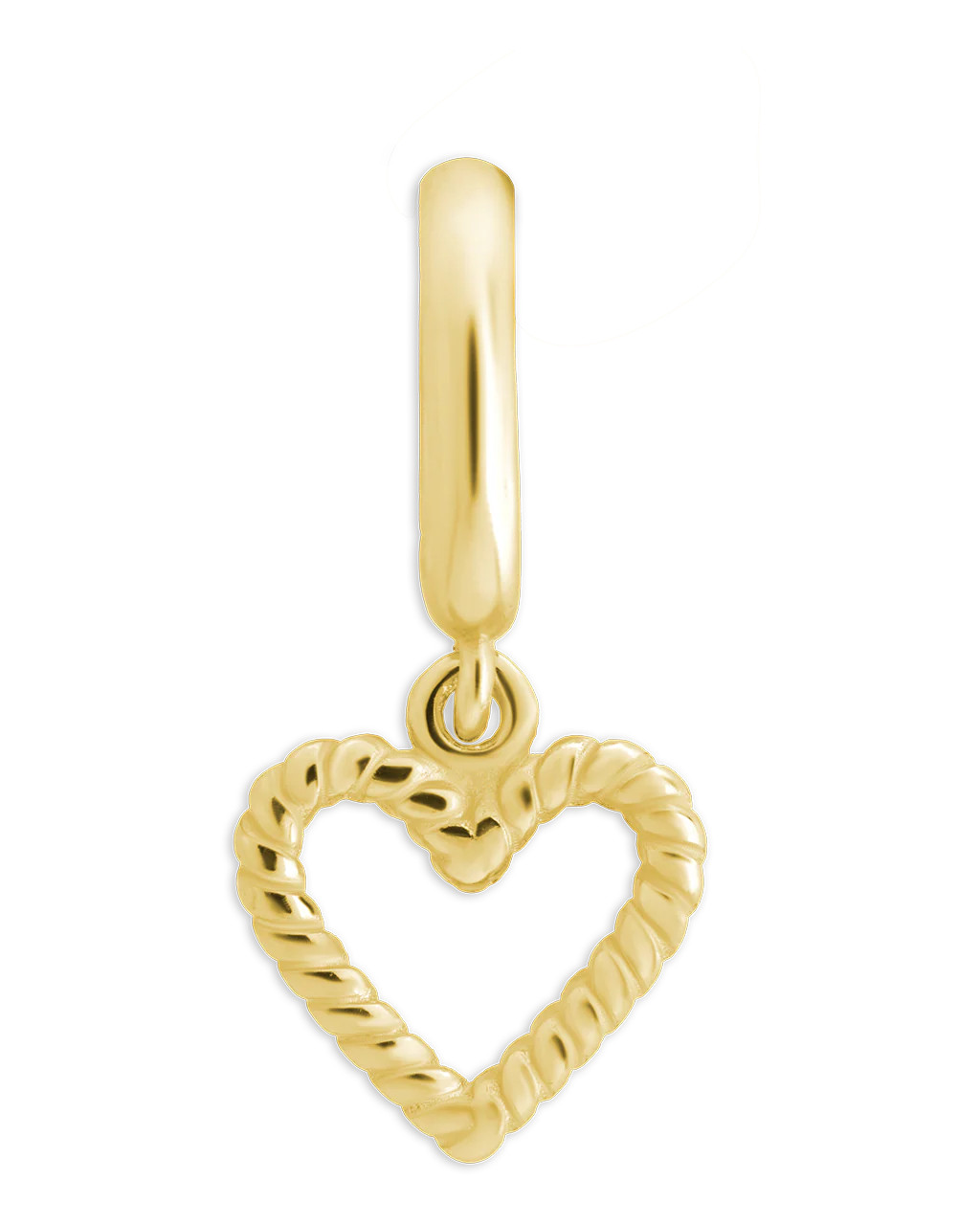 Sterling Silver Braided Heart Outline Charm | Sterling Forever