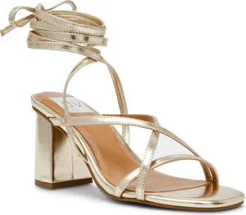 DV by Dolce Vita Haze Ankle Tie Black Heel Sandal in White at Nordstrom Rack, Size 8 | Nordstrom Rack