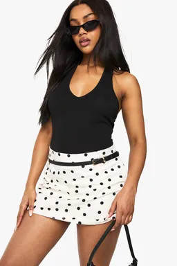 Skirts | Woven Polka Dot Mini Skirt | boohoo | Boohoo.com (UK & IE)