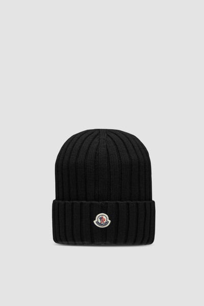 Black Wool Beanie - Hats & Beanies for Women | Moncler US | Moncler