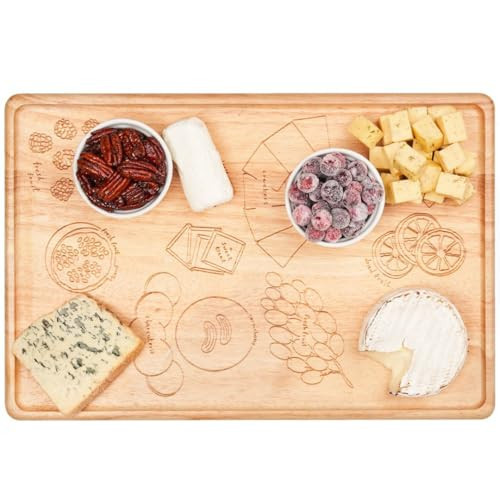 Sophistiplate Rectangle Charcuterie Board with Placement Guide - Best Gift for Housewarming & Foodies - Easy-to-Follow Visual Map Designed by Meg Quinn - Create A Pro-Level Board Arrangement - 18 x 12 | Amazon (US)
