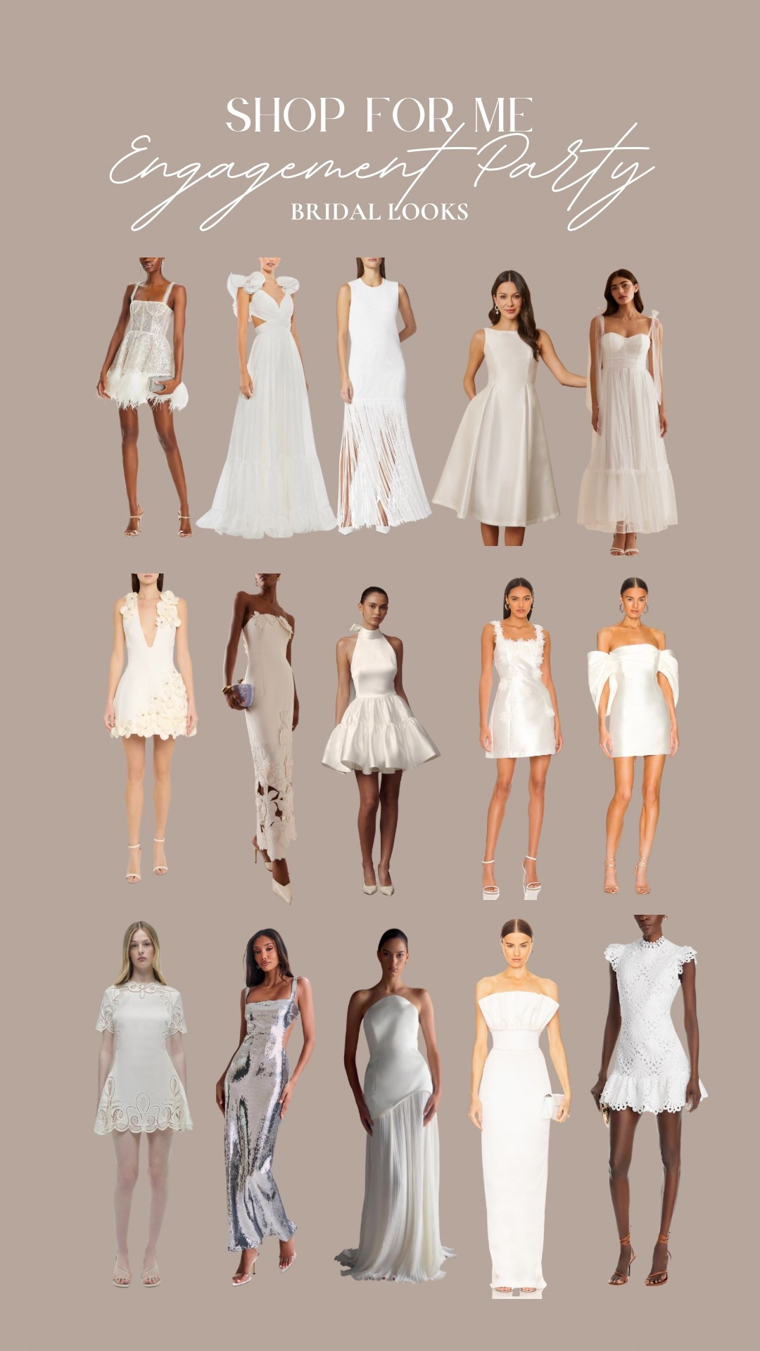 Bridal looks for engagement party, bridal showers, rehearsal dinners 🤍🥂

#LTKParties #LTKWedding