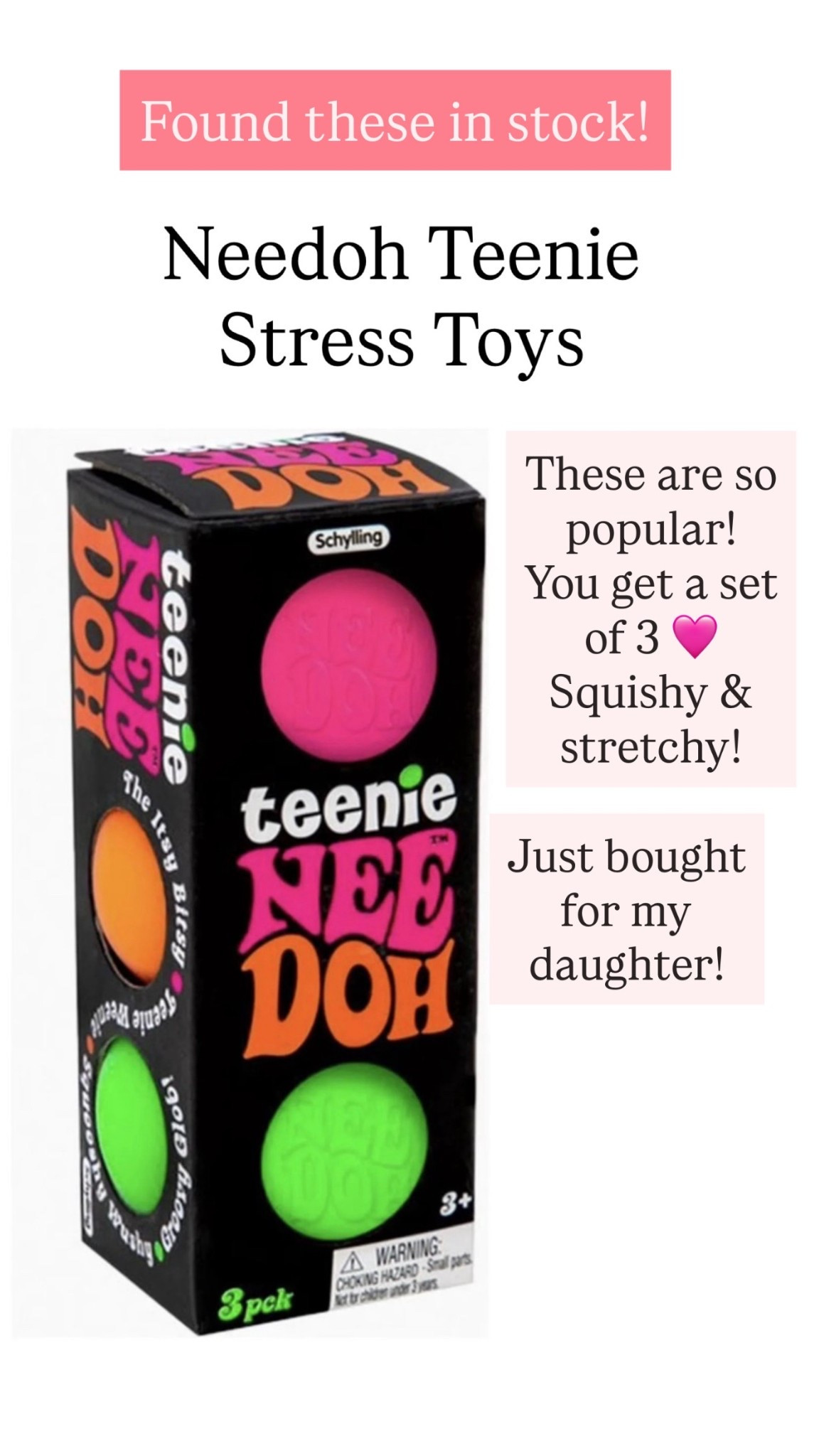 NEEDOH Teenie Stress Balls 🩷 Squishy, stretchy, squeeze balls

#LTKKids