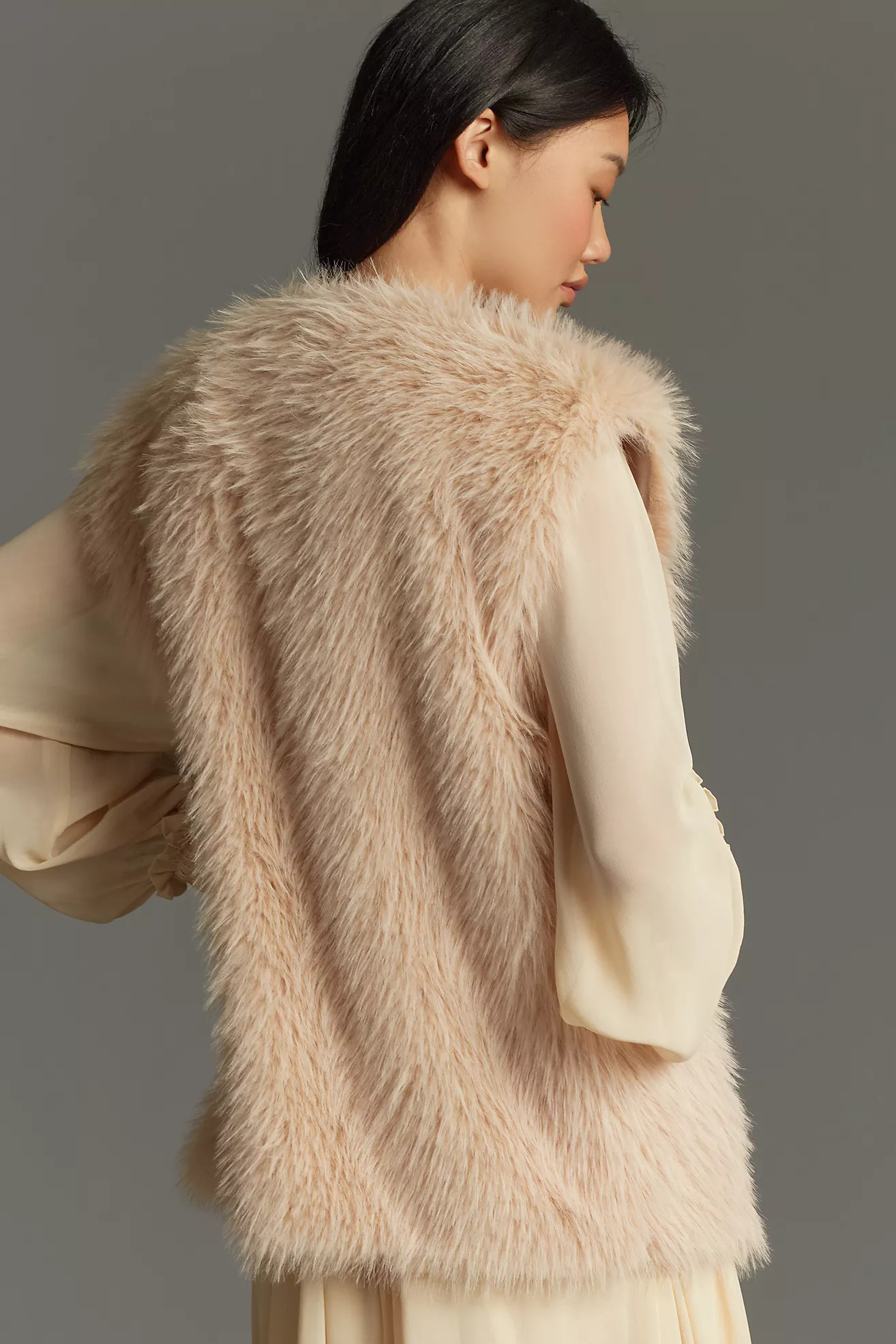 By Anthropologie Faux-Fur Midi Vest | Anthropologie (US)