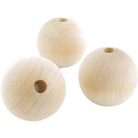 Extra Large Round Unfinished Wood Beads, 50mm | 2 Inches Made in Usa | Etsy (US)