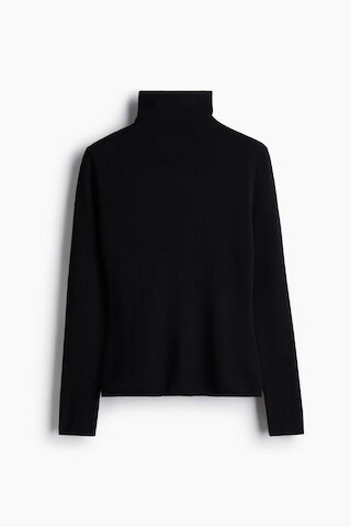 H & M - Fine-knit turtleneck top - Black | H&M (UK, MY, IN, SG, PH, TW, HK)