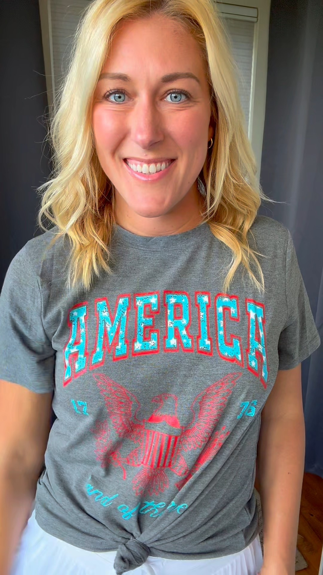 🧨 Is your closet 4th of July ready?!
Stars, stripes, and a whole lot of sass 🇺🇸

This 4th of July look is serving major fireworks energy — comfy, cute, and ready to steal the show. Rocking a vintage-inspired America tee with a flirty white tiered skirt (hello, twirl factor!) and sporty kicks to keep you on your feet all night long. 
#July4thOutfit #RedWhiteAndCute