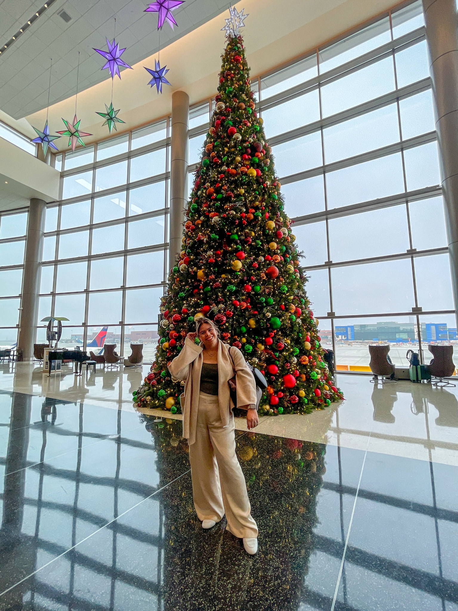 First official 🎄picture of the season ✨

The comfiest travel outfit! I got this sweater tank in every color on Black Friday, and it’s only $18 regular price! 

#LTKHoliday #LTKtravel #LTKSeasonal