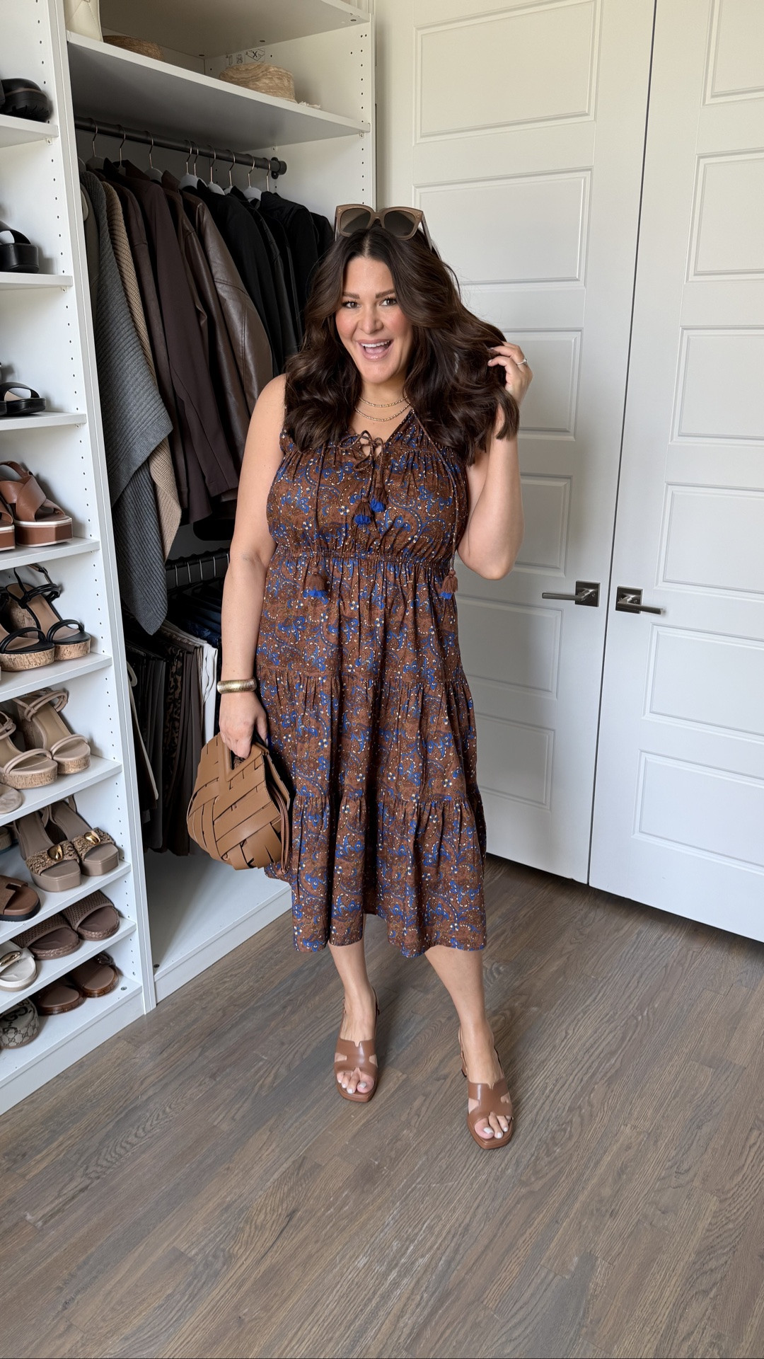 Dress: Large • WALMART… EXCUSE ME?! I would have 100% believed this was hanging at Anthropologie. The print. The little tassel details. The flowy tiered fit. The brown + blue color combo. Throw it on with sandals for an easy everyday outfit, add boots and a jacket for fall, or dress it up for dinner. SO cute and so easy to wear.

#LTKgrwm #LTKootd #LTKMidsize