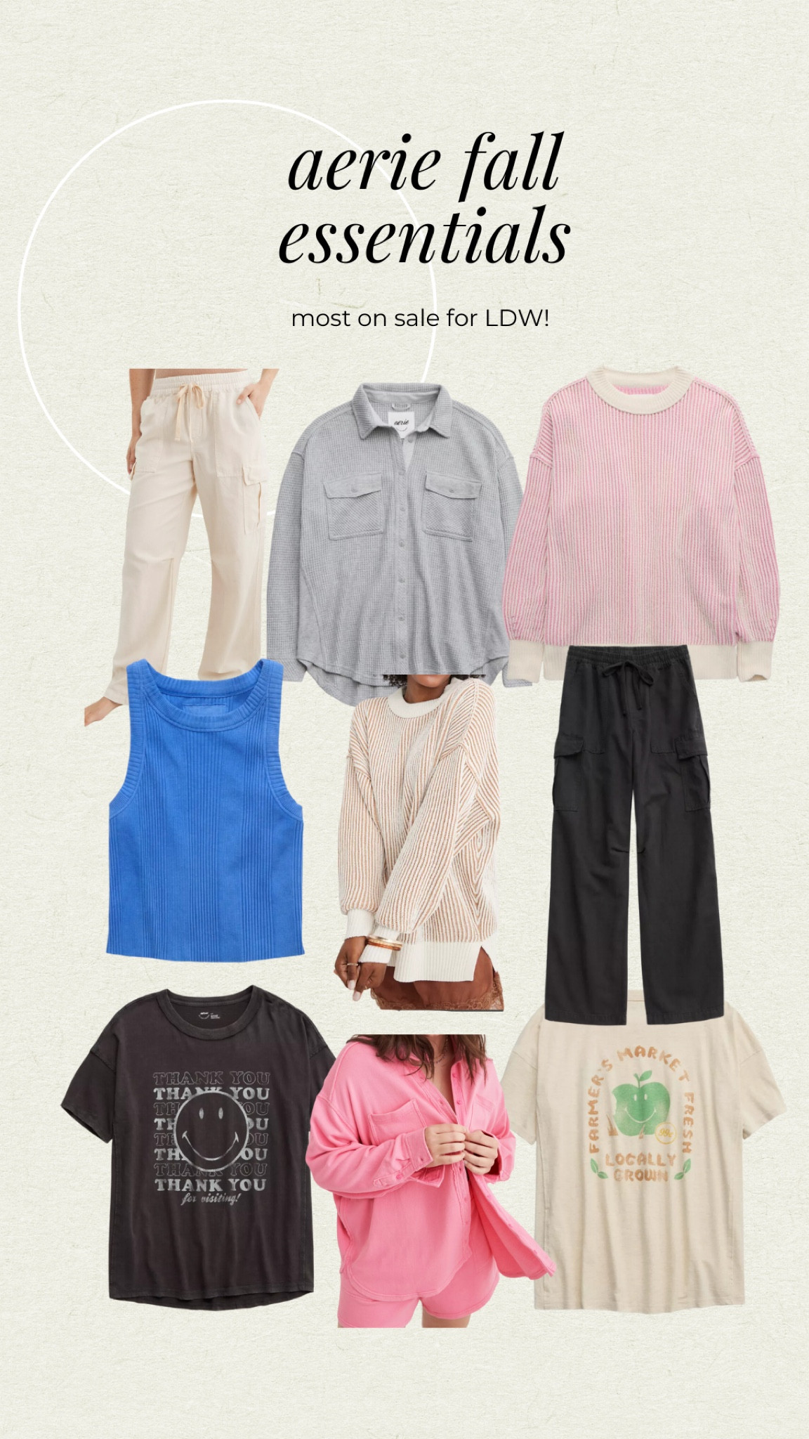 Aerie fall haul 🍂 truly obsessed with his collection, everything is so comfortable and cute. Aerie is one of those places that I always feel is so worth the money because I get so much use out of their pieces. Sooo many things on sale today for Labor Day weekend! 

I find that they typically run true to size for me! I got an M in all

#LTKSeasonal #LTKSale #LTKsalealert