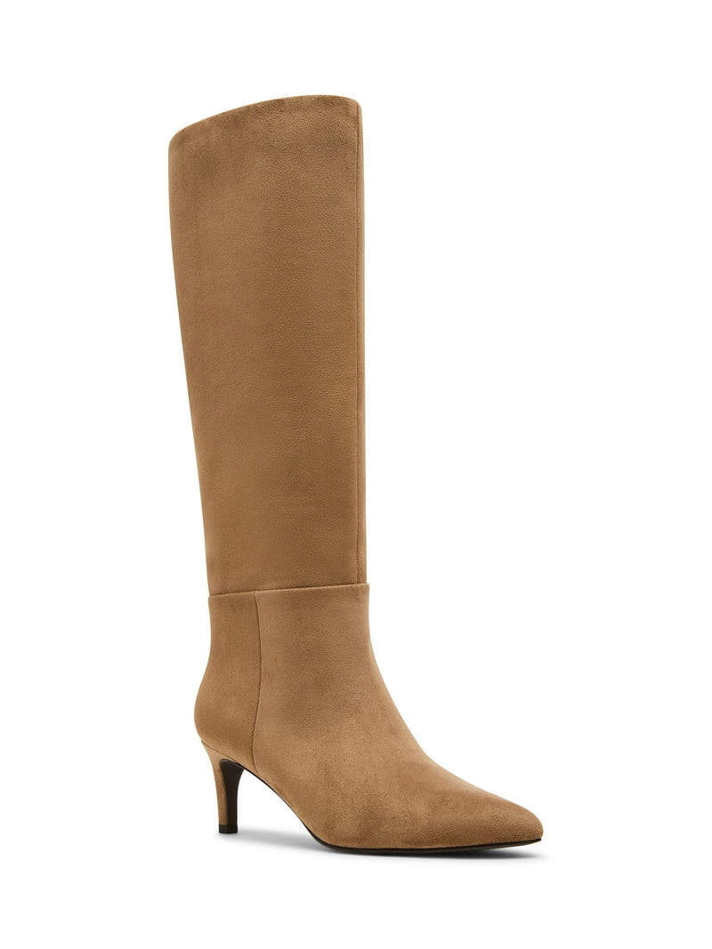 Madden Girl Women's Sabrina Tall Shaft Kitten Heel Boot (Wide Calf Available) | Walmart (US)